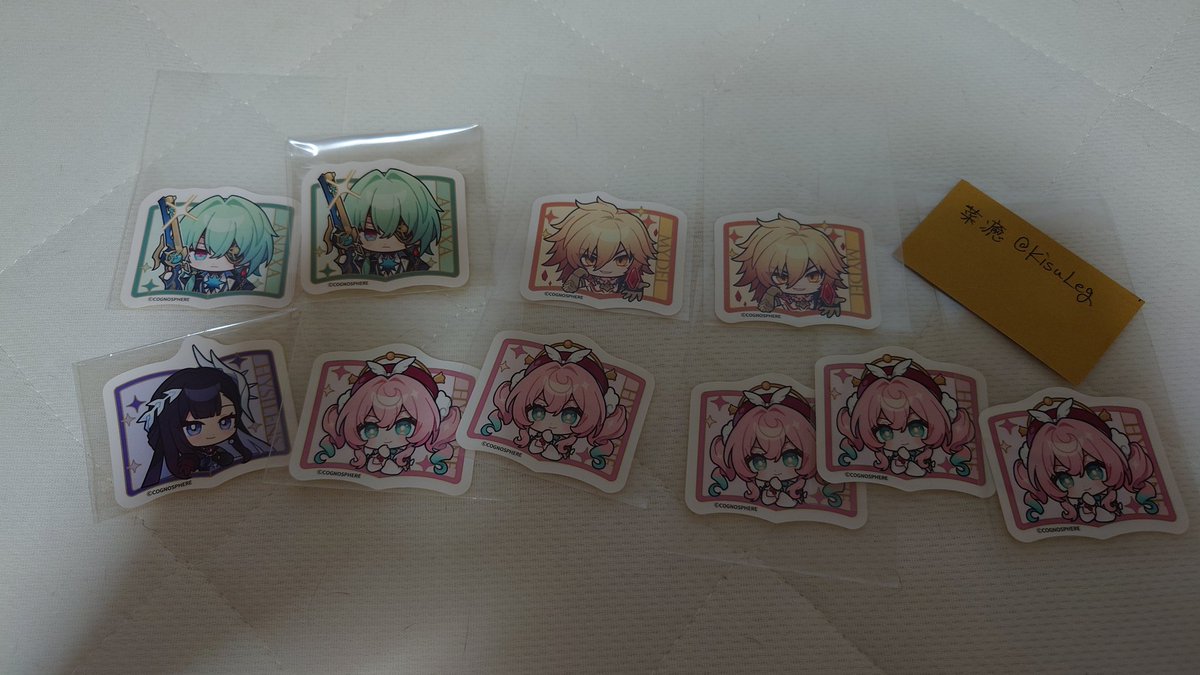 KisuLeg's tweet photo. 【交換】崩壊スターレイル スタレ スシロー コラボ

譲》ファイノン(ｼｸﾚ)、乱破、ジェイド、ロビン、キャストリス、キャストリス(ｼｸﾚ)、モーディス、アナイクス、キュネレ、ヒアンシー、セイレンス、ケリュドラ

求》
ピック︙4枚目各１枚
ステッカー︙ファイノン(ｼｸﾚ)１枚

郵送のみ https://t.co/PnHbIGh76D
