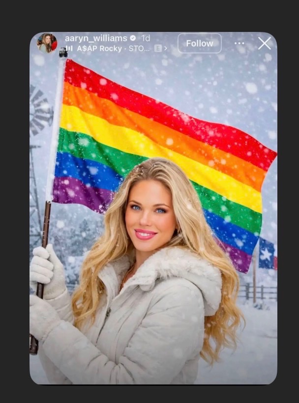 Eliiii249638's tweet photo. Happy pride month from Aaryn Williams! 💞 https://t.co/qGtp76zUWG