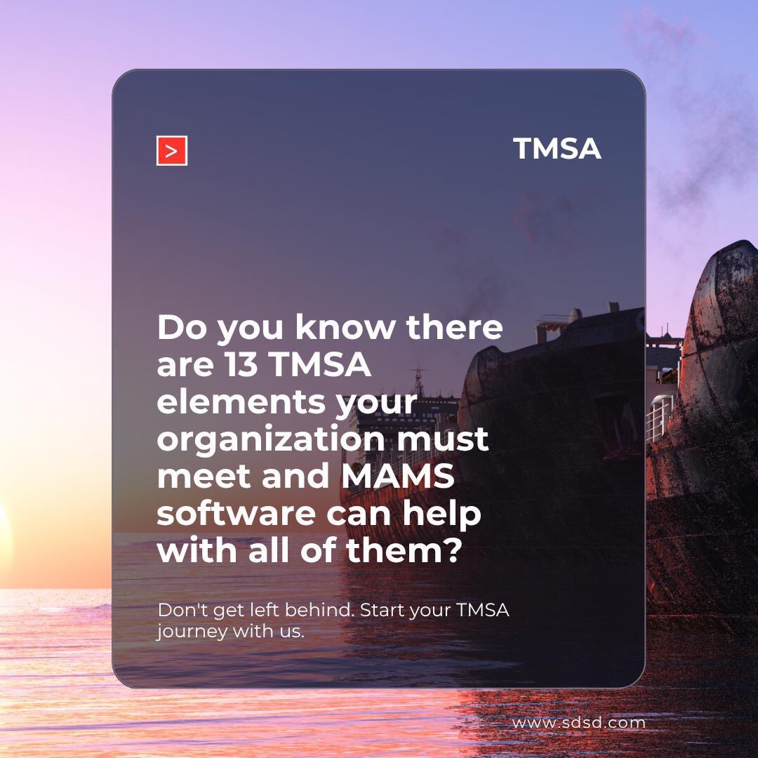 SD_SD's tweet photo. TMSA gaps are costing you and most operators don't even know they exist.
At SDSD, we cover all 13 TMSA elements with smart software + expert consultancy.
Book a FREE consultation today → https://t.co/y99WMn6cOM
#TMSA #MaritimeCompliance #SDSD https://t.co/o2jTg9P3ob