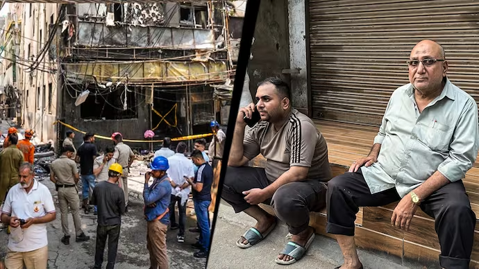 IndiaToday's tweet photo. 𝐋𝐚𝐢𝐝 𝐦𝐚𝐭𝐭𝐫𝐞𝐬𝐬𝐞𝐬, 𝐭𝐡𝐞𝐲 𝐣𝐮𝐦𝐩𝐞𝐝: 𝐇𝐨𝐰 𝐟𝐚𝐭𝐡𝐞𝐫-𝐬𝐨𝐧 𝐝𝐮𝐨 𝐬𝐚𝐯𝐞𝐝 𝟖 𝐥𝐢𝐯𝐞𝐬 𝐢𝐧 𝐃𝐞𝐥𝐡𝐢 𝐡𝐨𝐭𝐞𝐥 𝐟𝐢𝐫𝐞

Riyazuddin Mansuri and his son Armaan Mansuri, who run a mattress shop in Hauz Rani area, helped people escape the #Delhi hotel fire by laying mattresses on the road.

Read more: https://t.co/OfxcMM96i5