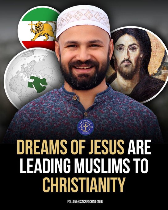 trad_west_'s tweet photo. Muslims across the Middle East and beyond are reporting dreams of a man in white, surrounded by light, telling them their sins are forgiven.

A 16-year study by Fuller Seminary found that 27% of Muslim converts to Christianity reported dreams or visions of Jesus before converting. In countries like Iran, that number may be as high as 40%.

God is moving in places we cannot reach. He is walking into dreams.

Even in the darkest places, Jesus is still calling His sheep.