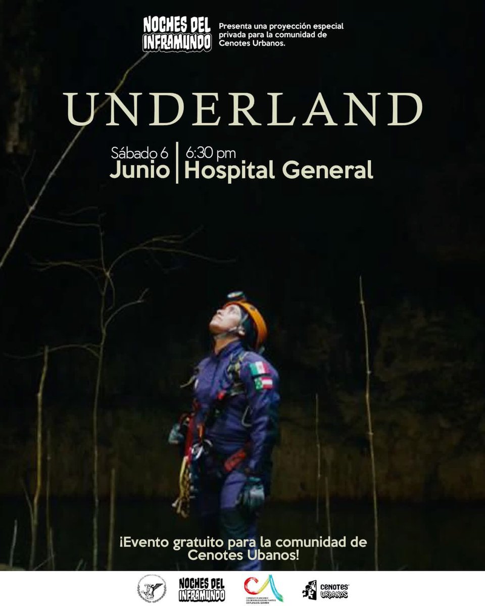 fatimatecpool's tweet photo. Los que estén en Playa del Carmen por favor, no se le pierdan y me cuentan. 
@CenotesUrbanos organiza la actividad. 
#Underland https://t.co/3uajwoOvIJ