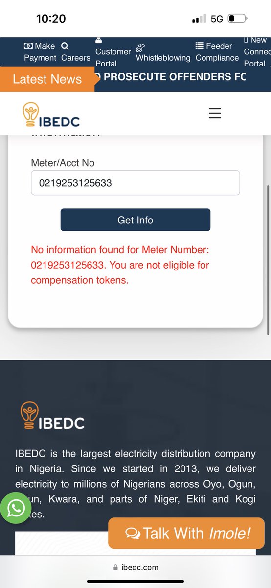 ADEDOYIN_CHASE's tweet photo. @IBEDC_NG @HelloIbadan @HelloAbeokuta @ConnectOsun @ogunupdate @InstaKwara @Oyoaffairs @OyoNews1 I’m on bandA and it’s telling me I’m ineligible. Nawa for una ooo so you na dey select people wey you dey give https://t.co/1g4XxZB5p1