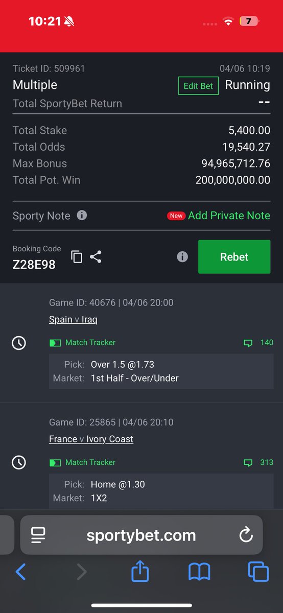 drdtipster's tweet photo. 5400 to Win 200 Million 

Z28E98

Bet now, or miss this life changing win. 

#sporty #sportybet https://t.co/oKBjbHkWjy