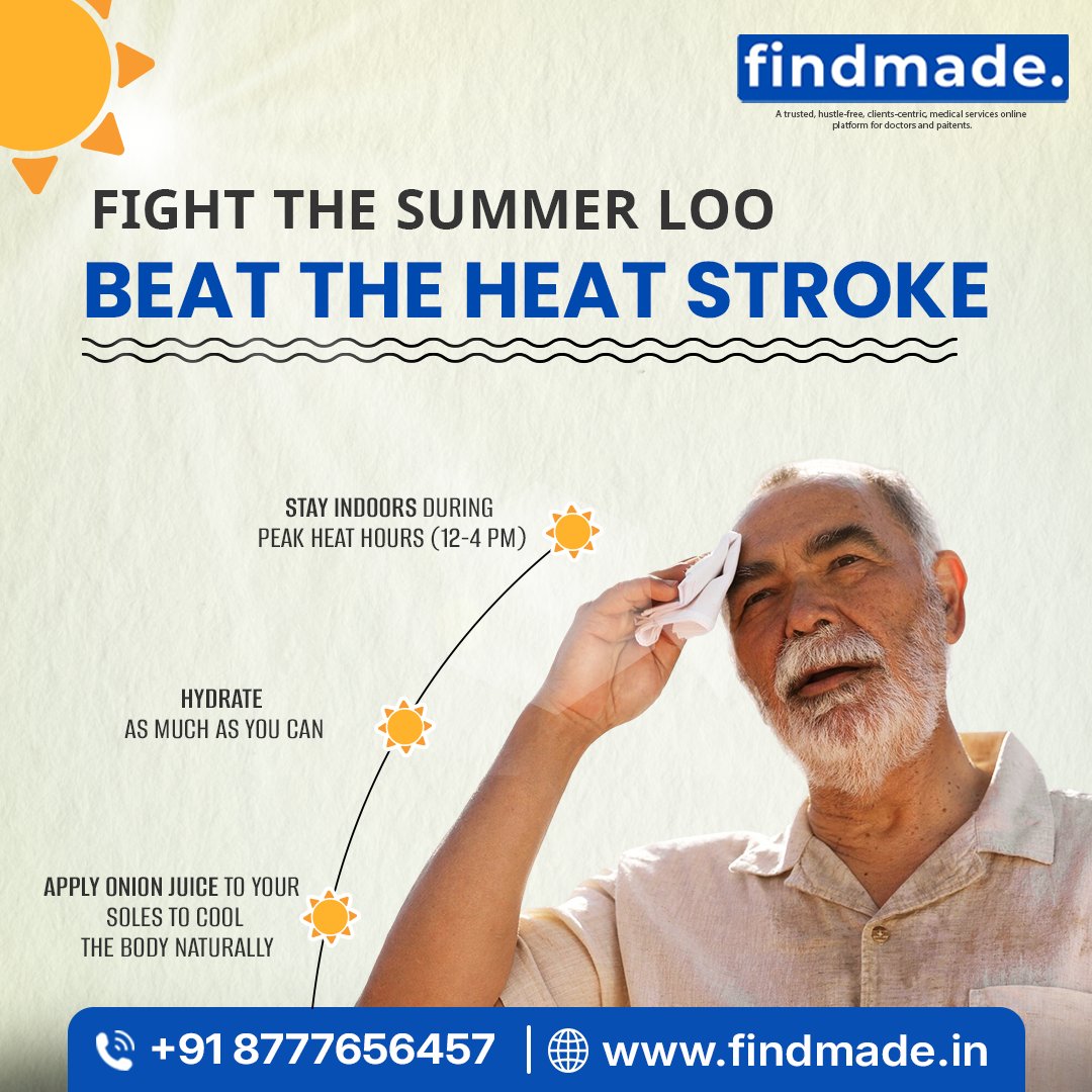 Findmadein's tweet photo. ☀️ Don't let the summer loo win!

Beat heat stroke by staying hydrated, avoiding peak heat hours, and protecting yourself from excessive sun exposure. Small precautions can make a big difference. 💧🧢

#Findmade #BeatTheHeat #HeatStrokeAwareness #StayHydrated #SummerCare https://t.co/qE5J55BBOK