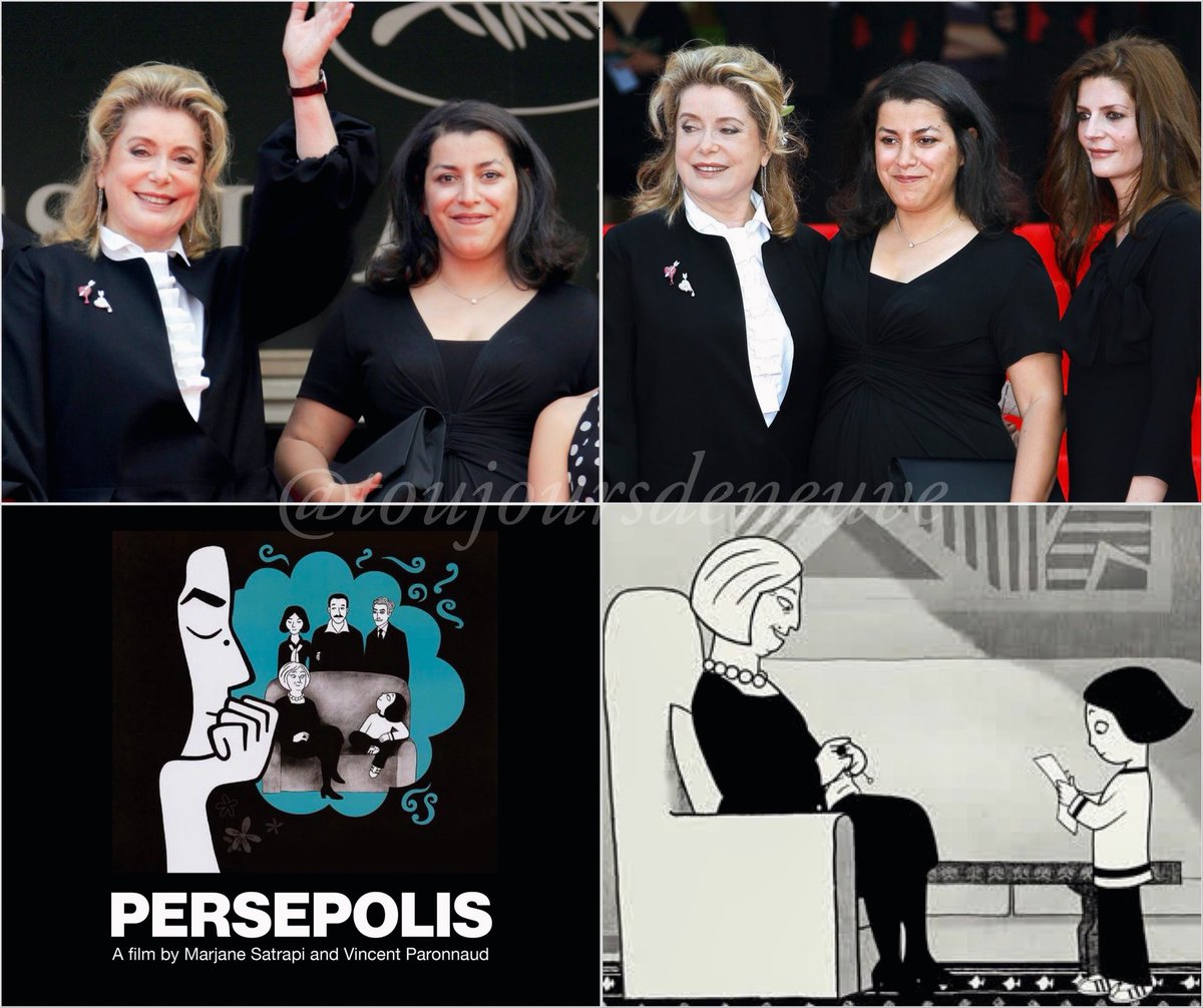 toujoursdeneuve's tweet photo. 🕊️ Repose en paix, Marjane Satrapi, romancière et dessinatrice franco-iranienne. Ici avec Catherine Deneuve et Chiara Mastroianni à Cannes en 2007, lors de la projection de de « Persepolis ». 😔🖤
 
#CatherineDeneuve https://t.co/zoQWGveye7