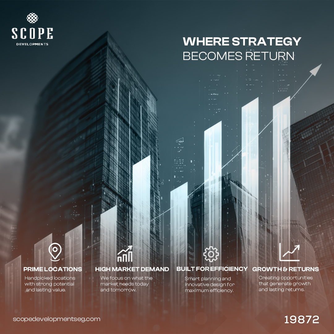 ScopeDevEG's tweet photo. At Scope Development, every decision is driven by strategy.

From carefully selected prime locations to meeting the highest market demand, we create investment opportunities built for efficiency, growth, and lasting returns.

Visit our Website https://t.co/PVFLZlFSJw https://t.co/83PspBq5y5