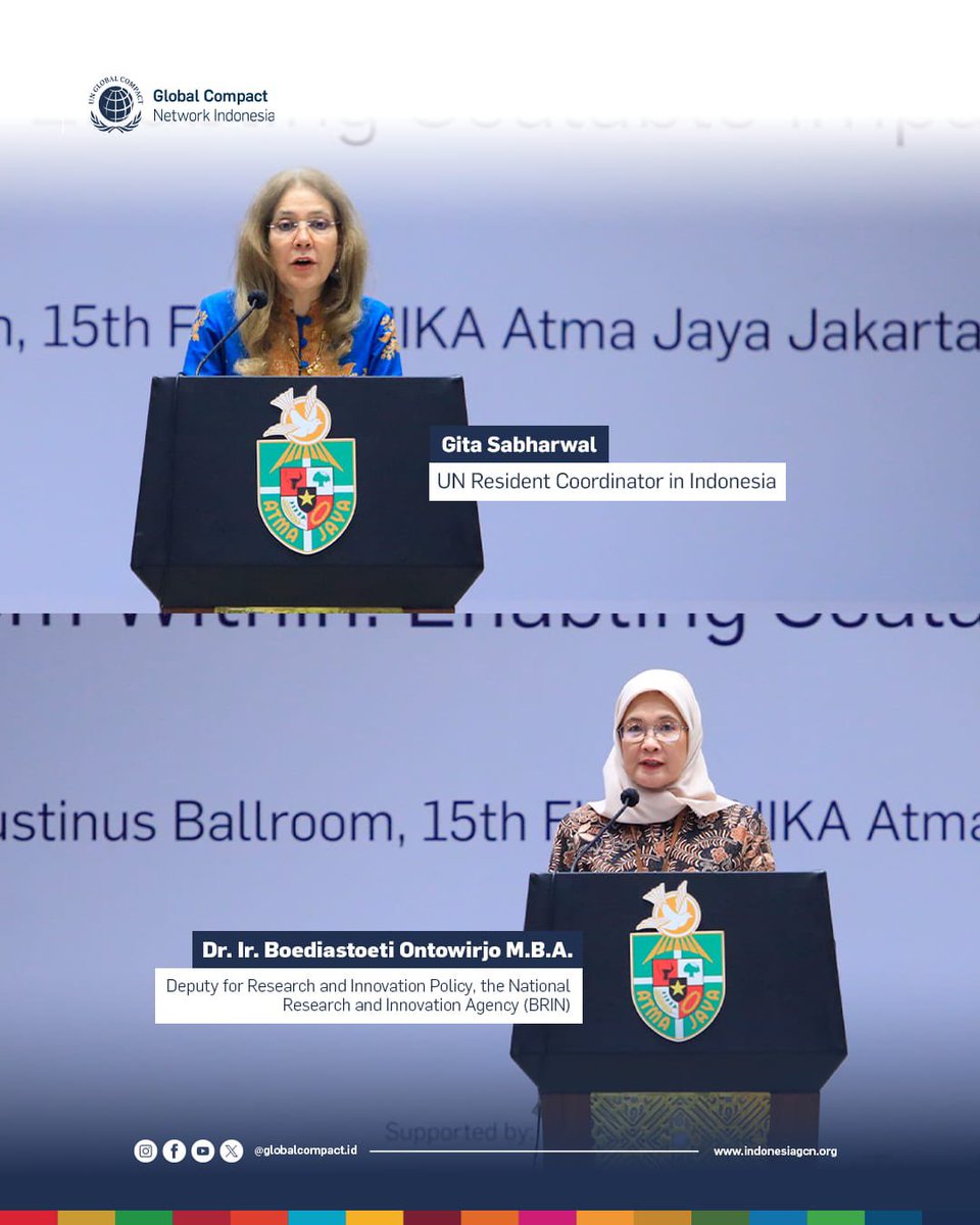 globalcompactid's tweet photo. Driving innovation starts from within, but through collaboration, we can turn ideas into collective action and create lasting impact toward a more sustainable future. ✨
#AnnualMembersGathering2026 #IGCN #UNGlobalCompact #Sustainability #UnitingBusiness https://t.co/B7DN3yr8Y5