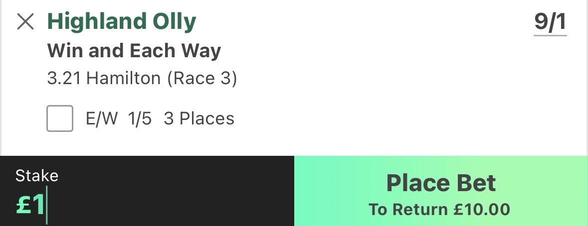 MrBicsTips's tweet photo. 🏇 MR BIC’S SELECTION 🏇

📍 3:21 Hamilton
🏇 Highland Olly

• Won back-to-back races in April before finding a big-field York handicap too hot last time.
• Likely to get a much easier lead in this smaller field and could be dangerous if allowed his own way.
• Returns to conditions that look far more suitable than he faced at York.
• Trainer Grant Tuer is operating at a healthy 30% strike rate (3 wins from 10 runners) over the last fortnight.
• Still looks fairly treated on the back of his Ripon and Nottingham victories.

🎯 Bet: 1pt Win
📊 Odds: 9/1
💰 Stake: 1pt
💸 Return: 10pts

The York run is easy enough to forgive and this looks a much better opportunity to get back on track.

#MrBicsTips #HorseRacing #Hamilton #FlatRacing #HighlandOlly #freetips #valuebet