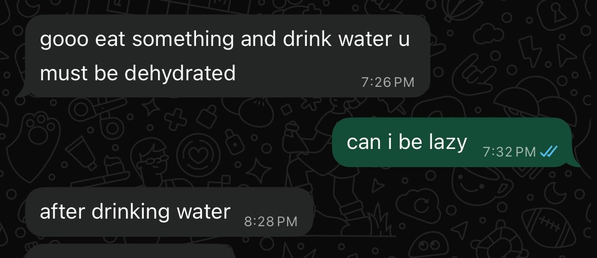 efheshd's tweet photo. AFTER DRINKING WATER https://t.co/SqCqotCSno