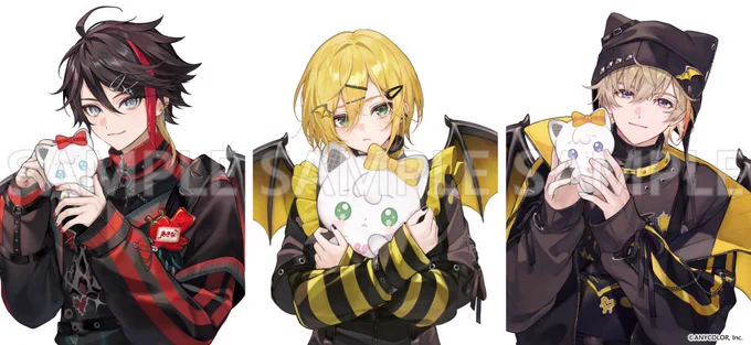 【お知らせ】 『DevilishNightmare』にて 卯月コウさん、三枝明那さん、風楽奏斗さんのビジュアルを担当させていただきました! よろしくお願いします!