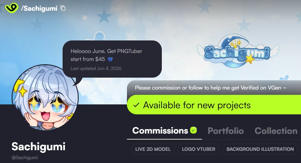 sachigumi6's tweet photo. Heloowww, PNGTuber still available. Start from $45 💙
#OpenCommisions #Vgen #PNGTuber https://t.co/Wea6As4EEt