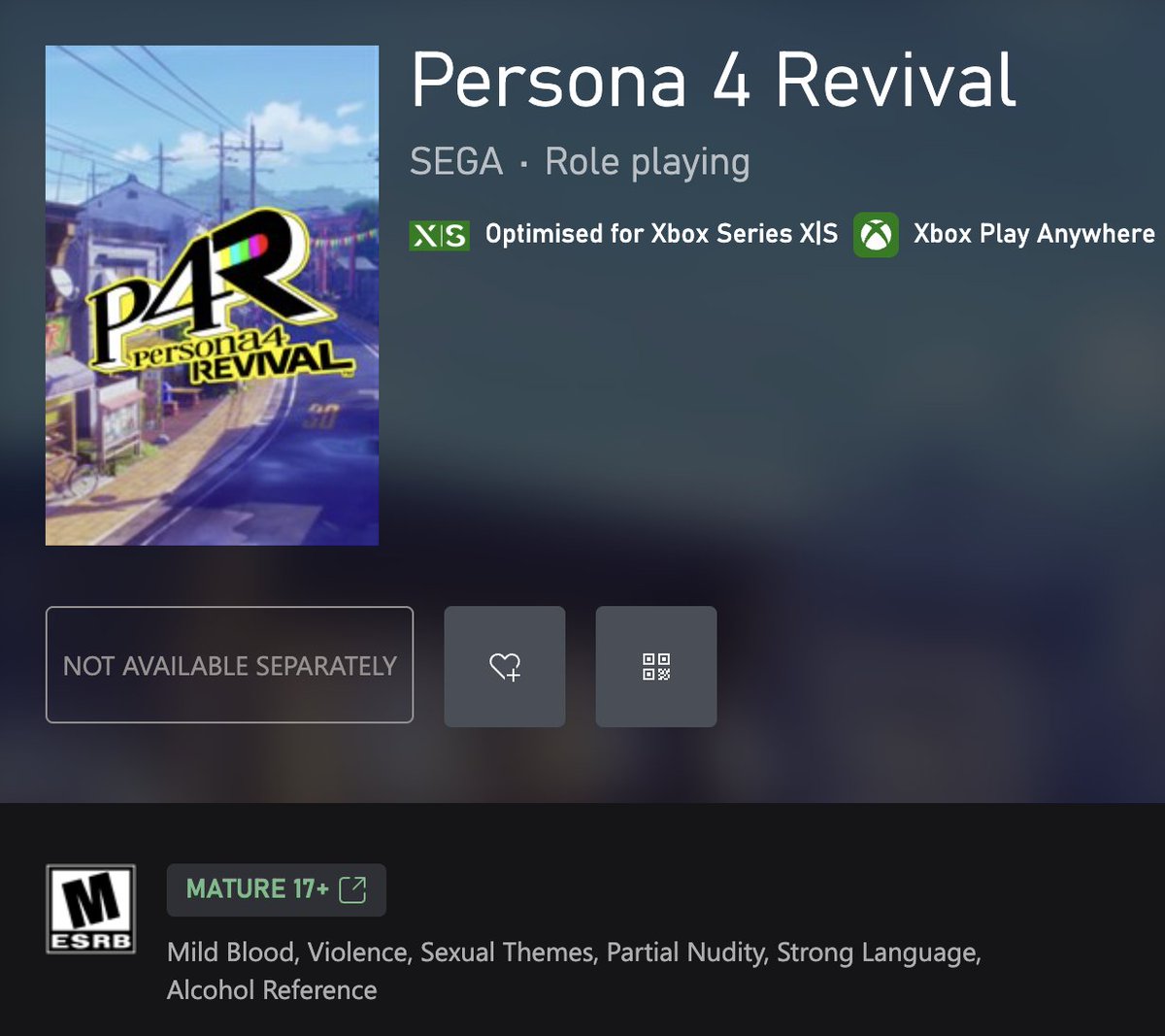 ScrambledFaz's tweet photo. Persona 4 Revival received an ESRB rating today https://t.co/Fmz8v5iD3t