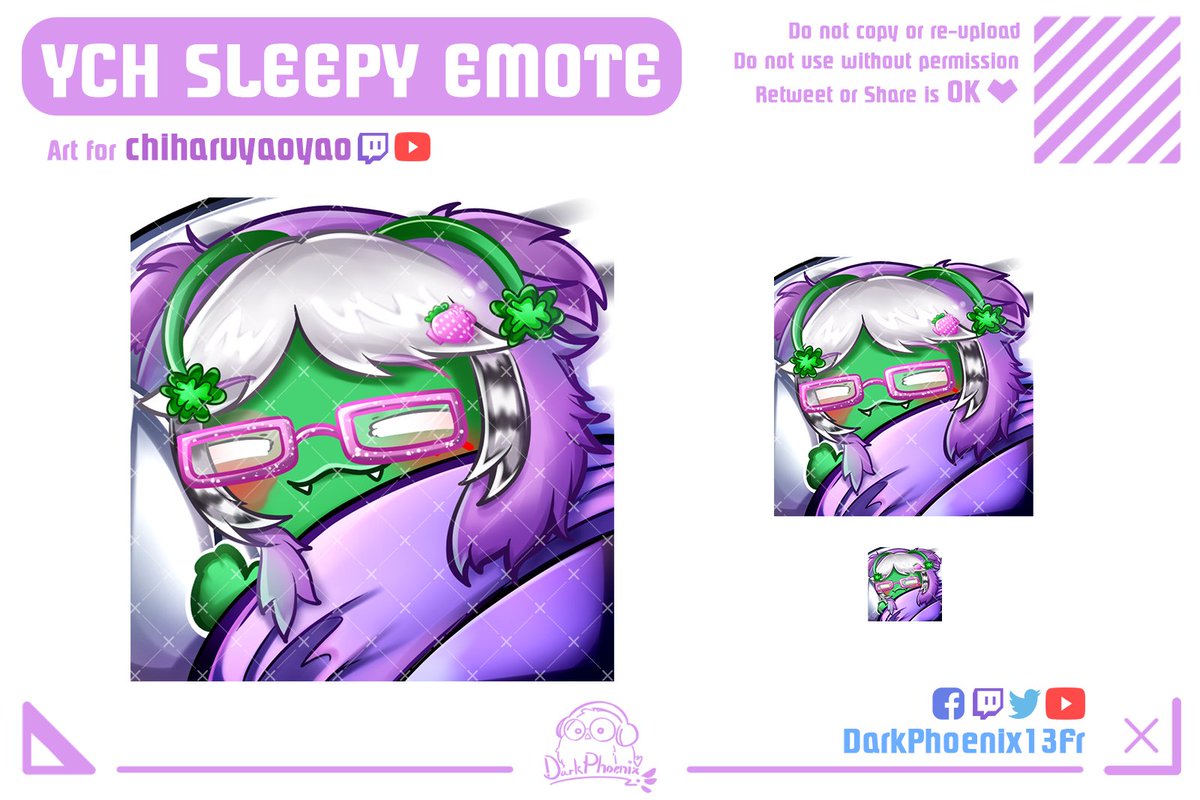 DarkPhoenix13Fr's tweet photo. น่าจะเป็น YCH Emote อันนี้ค่ะ มีคนมาจ้างเรื่อยๆ ได้วาดอะไรน่ารักๆ แล้วมีความสุข https://t.co/nFtRkbHzWl