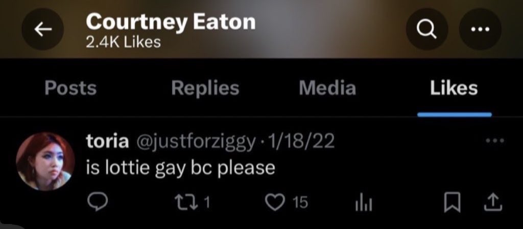 lotttiematthews's tweet photo. i feel inclined to remind everyone that courtney has BEEN on that gay shit https://t.co/ABpCaFauFt