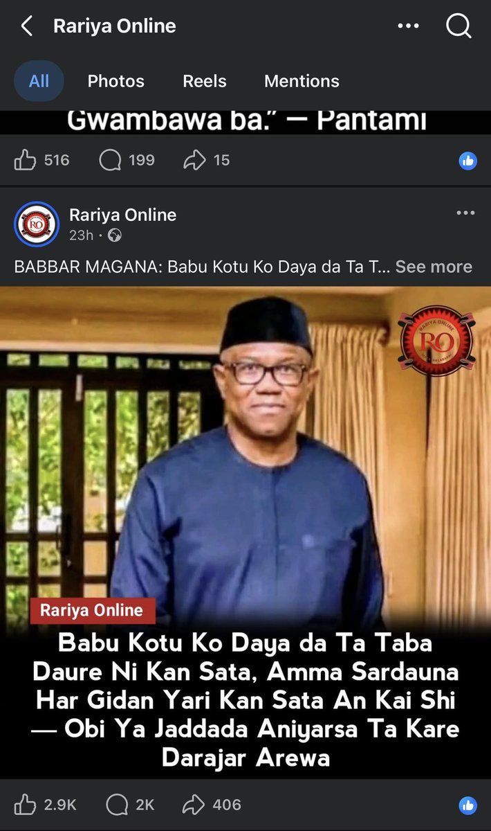 MFaarees_'s tweet photo. We will take legal action against any pages spreading lies about Peter Obi in Hausa. We will not allow such nonsense to go unpunished.

It's one thing to engage in political opposition, but it's an entirely different matter to fabricate lies about an opponent.

We will make an example of them.