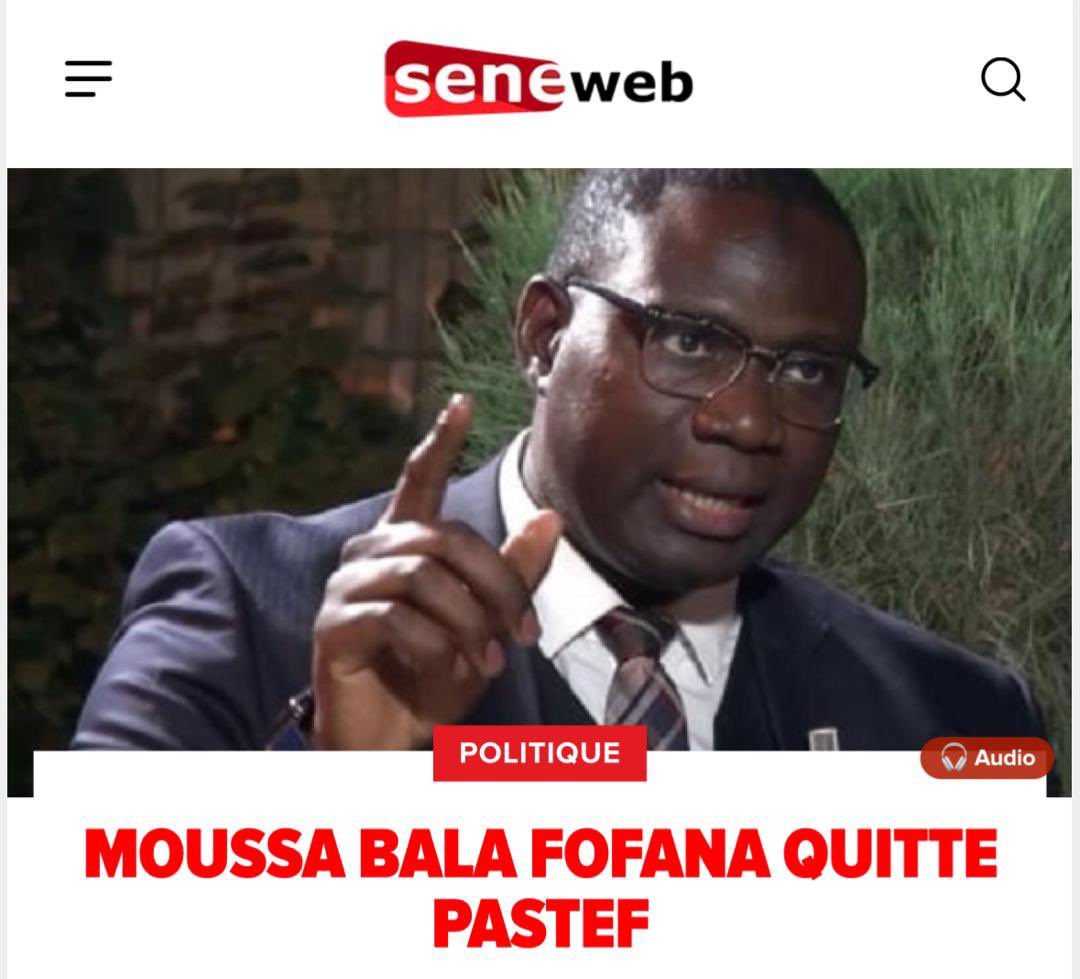 seneweb's tweet photo. Moussa Bala Fofana quitte PASTEF
https://t.co/5sqHl9JUsV https://t.co/VzJiprlDPk