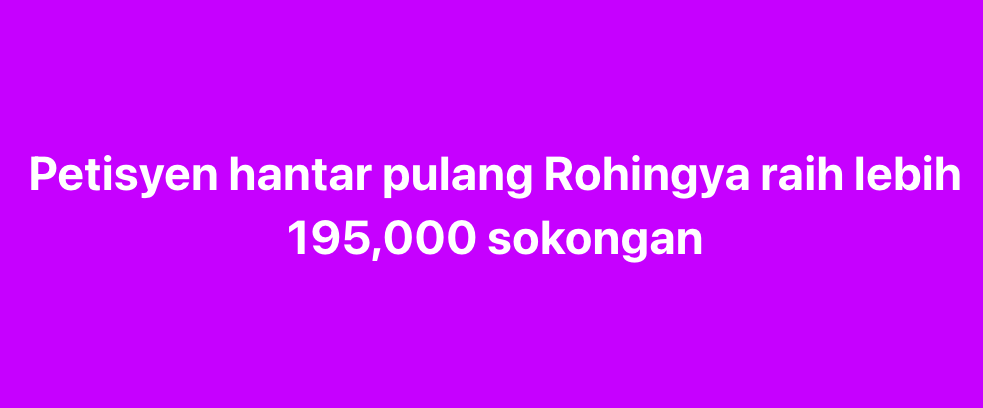 SinarOnline's tweet photo. Petisyen hantar pulang Rohingya raih lebih 195,000 sokongan

Petisyen yang dilancarkan oleh akaun Aku Anak Malaysia pada 29 Mei lalu itu menyasarkan sejuta sokongan, selain menuntut pihak berkuasa mencari penyelesaian alternatif bagi menangani kebanjiran pelarian etnik tersebut.

Artikel: https://t.co/vSCEcPy6pq

#SinarHarian #Threads #BeritaTerkini