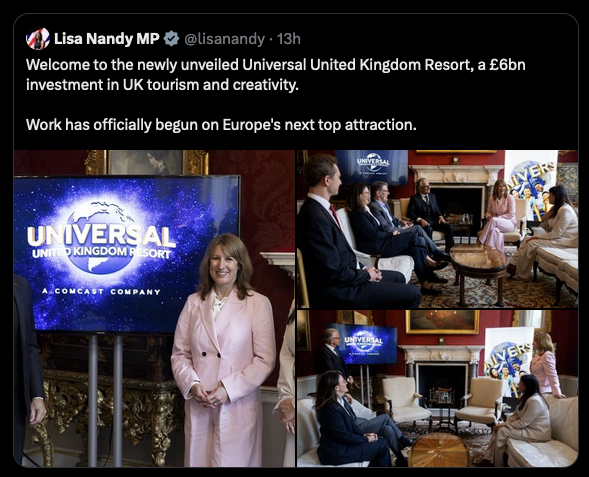 project4220's tweet photo. Universal Park opens in 2030... the govt supplied roads and train stations  2050 ..😆 https://t.co/gXHtcgKuTO