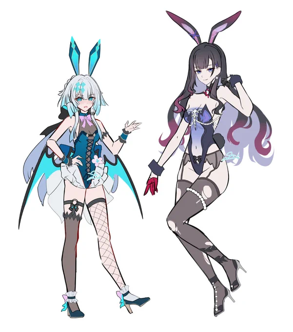 ケリュドラとセイレンスのバニー衣装案・・・