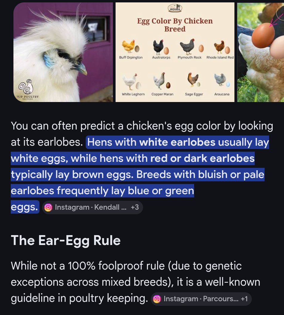 a_dan_ge's tweet photo. @TiceRichard This is utter nonsense. The main contributor to the colour of an egg is the colour of the mother hens earlobe. Two hens living on the same farm, eating the same food, creating the same amount of waste, can produce different coloured eggs. 
Sainsbury's are 🤡 https://t.co/umCIFGr7Cl