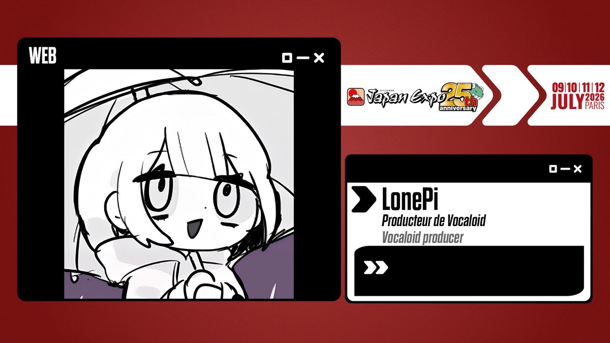 japanexpo's tweet photo. 🇬🇧 LonePi, a rising star in the Vocaloid scene from Puzzle Projects, will be at Japan Expo to give you a behind-the-scenes look at her work 🎙️

👉 https://t.co/ttgV1IInLq https://t.co/E23YUeGRQR