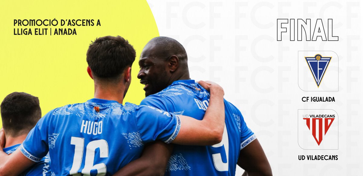 FCF_CAT's tweet photo. ⚽️ 𝐋𝐚 𝐩𝐫𝐨𝐦𝐨𝐜𝐢𝐨́ 𝐝'𝐚𝐬𝐜𝐞𝐧𝐬 𝐚 𝐋𝐥𝐢𝐠𝐚 𝐄𝐥𝐢𝐭, 𝐞𝐧 𝐝𝐢𝐫𝐞𝐜𝐭𝐞 𝐚 𝐥'#FCFTV

💥 𝐸𝑁 𝐷𝐼𝑅𝐸𝐶𝑇𝐸 💥

⚔️ @CFIgualada_ 🆚 @UD_Viladecans

🏆 𝗣𝗿𝗼𝗺𝗼𝗰𝗶𝗼́ 𝗱'𝗮𝘀𝗰𝗲𝗻𝘀 𝗮 𝗟𝗹𝗶𝗴𝗮 𝗘𝗹𝗶𝘁
▶️ Final | PARTIT D'ANADA
🏟️ Municipal Les Comes

📺 En directe a https://t.co/Y6kM1ZNW4D

#futbolcat