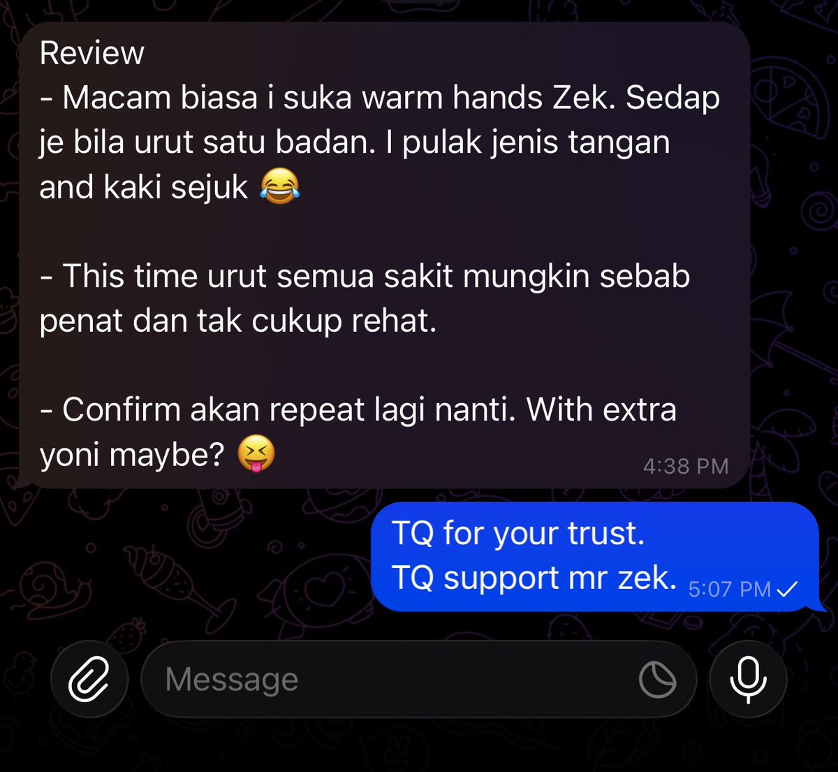 mr__zek's tweet photo. Feedback 16.
2nd session with the cute &amp; sweet girl.

TQ for your trust.
TQ support mr zek. https://t.co/VP5P4xOSSx