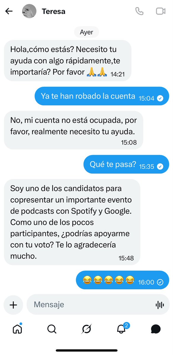FlordeYl's tweet photo. Siguen cayendo cuentas y después se hacen pasar por ellos. Tened cuidado. https://t.co/LiutntVpPv