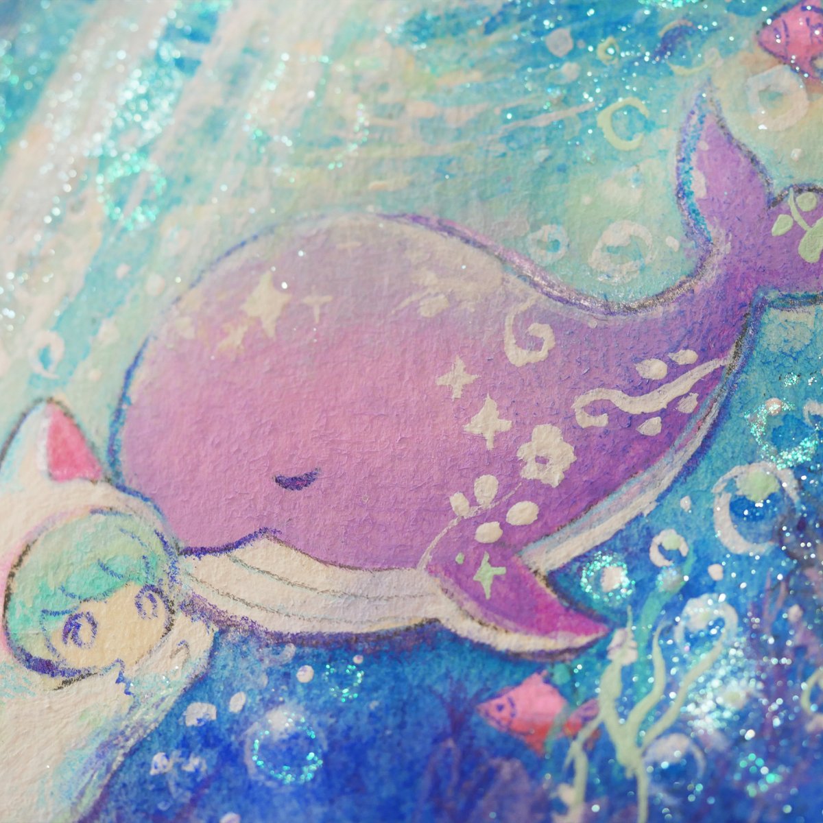 Seabed ミニ原画② #水彩 #artㅤㅤㅤㅤ