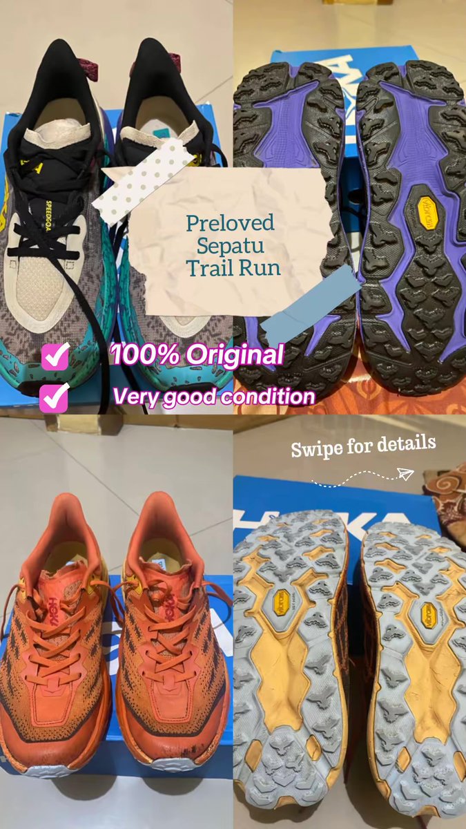 ochiiiieeee's tweet photo. Haloo guys! Aku mau preloved sepatu trail run Hoka 100% original, minat bisa dm akuy https://t.co/k4Oc0yT0qG