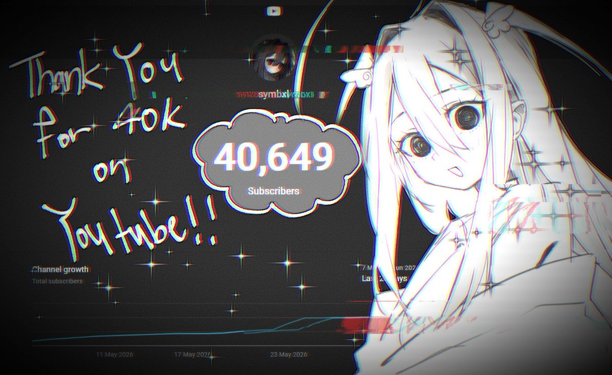 symbxl_'s tweet photo. //.> 𝑻𝑯𝑨𝑵𝑲 𝒀𝑶𝑼 𝑭𝑶𝑹 𝟒𝟎𝑲!! .✦ ݁˖

holy- thank you sososo much for 40k
over on YT!!!
I have no words to express how truly
happy and grateful I am to have such
an amazing and supportive community

my voidlings have brought me nothing
but reassurance that creating content for
a living is a dream that I can actually achieve

I still have a lot of work to do but I hope I can
make you all proud!
I never take your support for granted, so I
will try my best to make something with it!

Thank you all for always cheering me on
and enjoying me for being me. we live in
a time where it is difficult to be yourself,
but you all encourage me everyday to 
embrace even the cringiest parts of me

I truly love this community and I can't imagine
a future without you guys

Thank you from the bottom of my heart
(´｡• ◡ •｡`) ♡

🎨 @/_littlemisstina