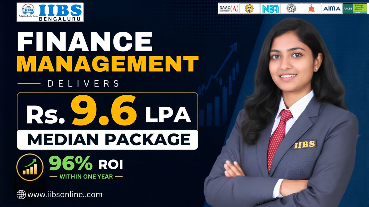 iibsonline's tweet photo. Finance Management Delivers Rs. 9.6 LPA Median Package with 96% ROI Within One Year
Read More: https://t.co/vaAsaHOgP5
#FinanceManagement #PGDM #InvestmentBanking #Fintech #Banking #WealthManagement #CorporateFinance #FinancialPlanning #CareerGrowth #ROI https://t.co/HfF5xgXR3t