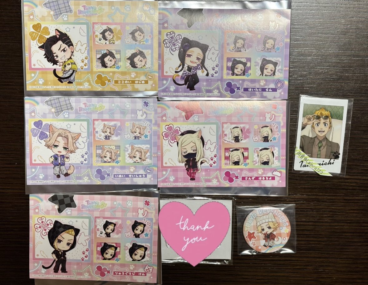 Laincat22's tweet photo. 【交換】 東リべ 東京リベンジャーズ ナンジャタウン ミニゲーム ステッカー アクリルチャーム 缶バッジ

『譲』
九井 乾 龍宮寺 蘭 三途

『求』
花垣 松野 (缶バ SD・等身)

※ナンジャ2026での異種交換可
郵送希望
お気軽にお声掛けください🙇‍♀️ https://t.co/aQGY3gV4ma