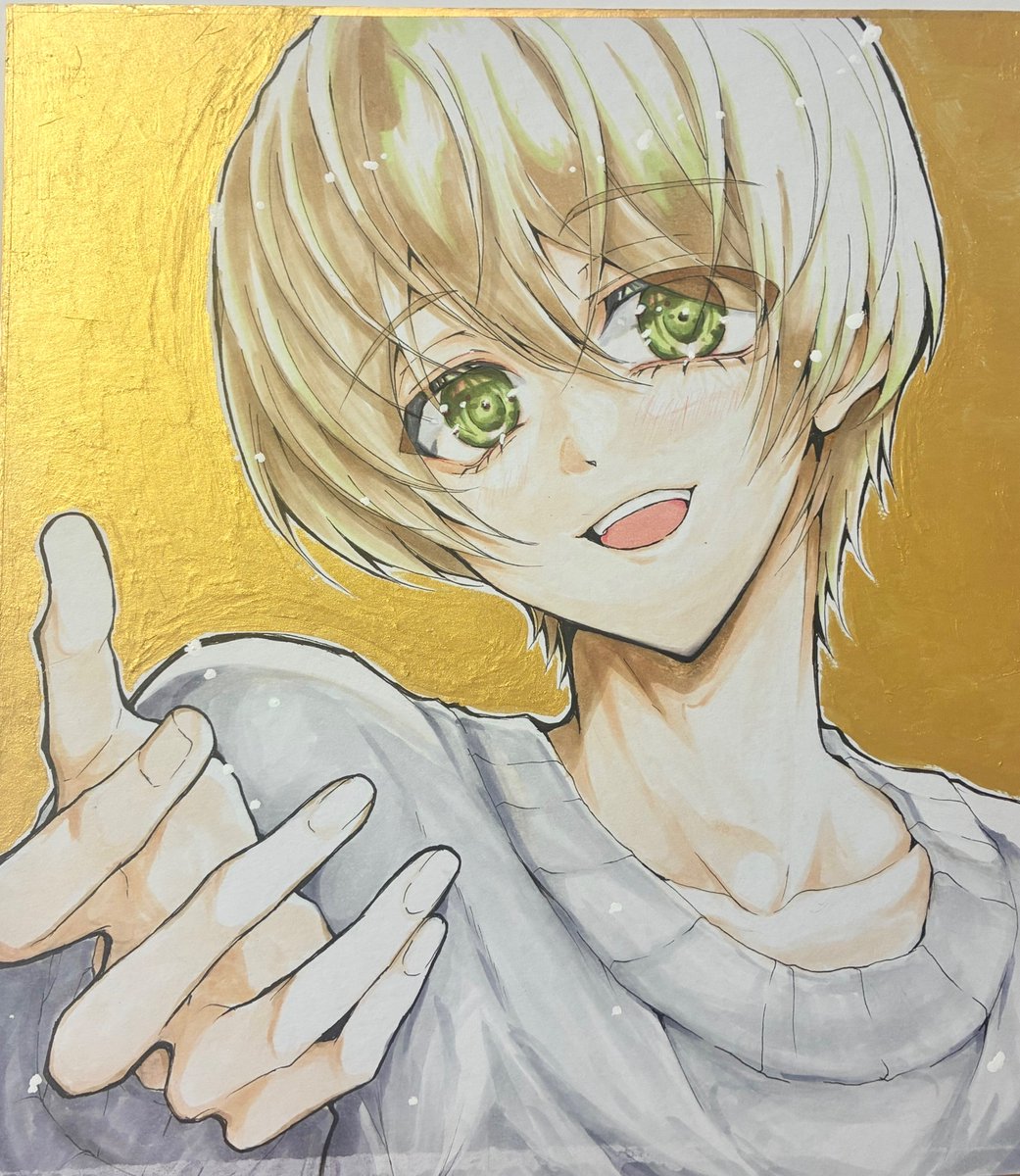 hanyonmll's tweet photo. 響色紙（大）とレント色紙（中）完成✍️✨色紙だせる〜！
（レントの手に銀色少しついてしまいました🥺）
#COMITIA156
#コミティア156 https://t.co/lNXoP9mDIm