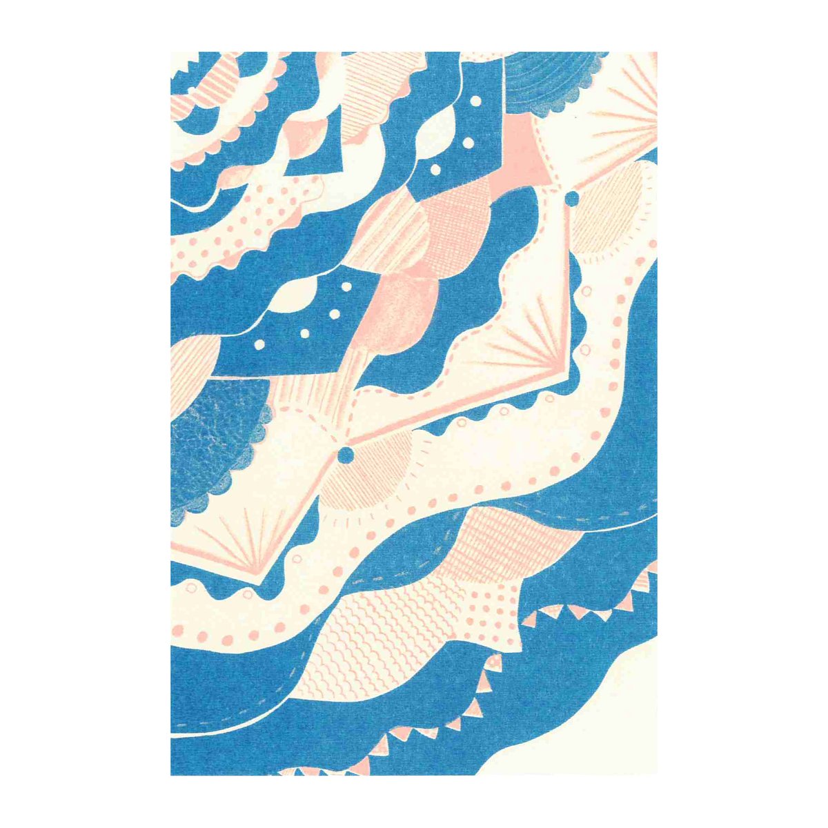 retro_JAM's tweet photo. #JAM置き
バウム：青-コーラル
Baum：Blue-Coral

#レトロ印刷 #risograph
#JAM置き_青とコーラル
#JAM置き_バウム https://t.co/GgIZ29gZ24