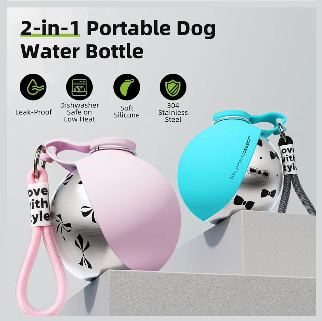 TechnicalRohtak's tweet photo. 2-in-1 Portable Dog Water Bottle for Small Dogs - Leak-Proof &amp; Compact Dog Travel Water Bottle -Stainless Steel Bottle &amp; Silicone Bowl - Ideal for Walking, Hiking &amp; Travels(10 fl oz, Blue) https://t.co/nVGeTayHX8 https://t.co/h05Dl4c4hP