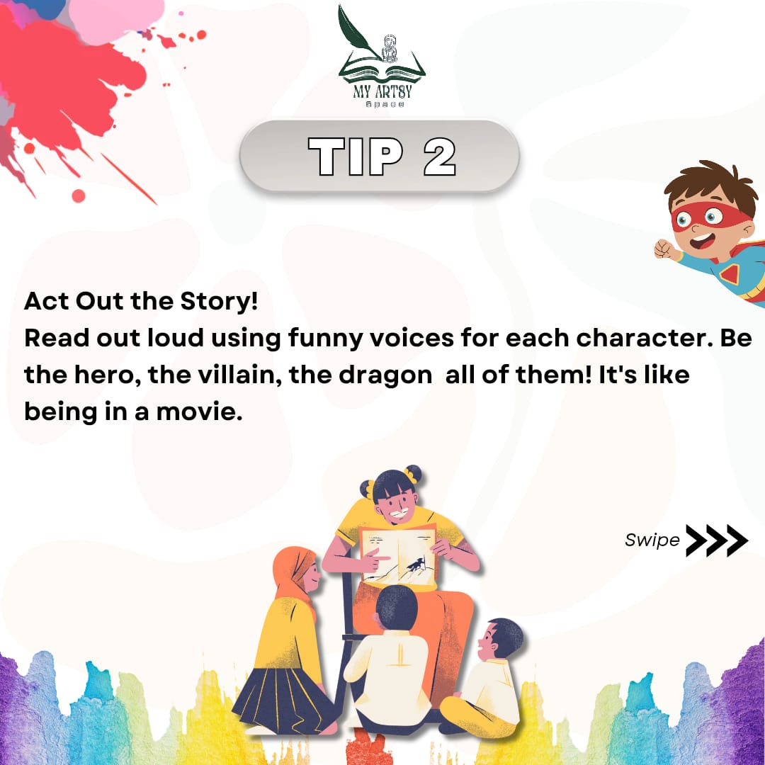 my_artsyspace's tweet photo. 📖 Adventure awaits on every page!
Swipe through for 5 creative ways to make reading fun, exciting, and unforgettable for kids. ✨
Which one will you try this week? 👇
#BookLovers #KidsActivities #ReadingChallenge #MyArtsySpace #FunLearning https://t.co/AVRouNZoW9