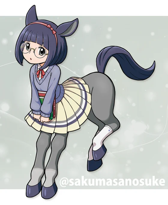 #放課後の人馬ちゃん #AfterSchoolCentaur 文芸部人馬ちゃん 「あなたも字を書きたい?それとも読みたい?…どちらにせよ、仲間が増えたら嬉しいです」