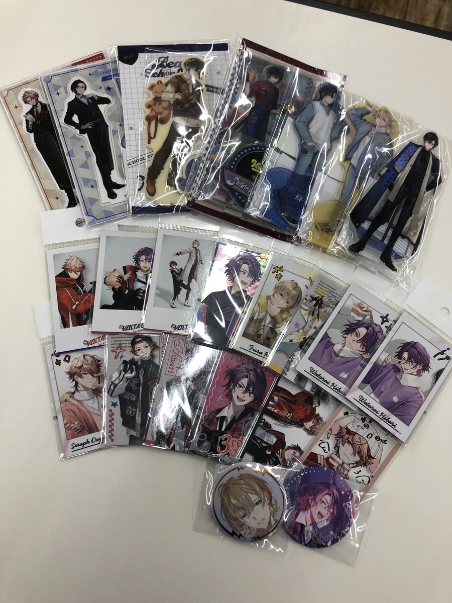 surugaya_AT's tweet photo. 【✨新入荷情報✨】
#にじさんじ のグッズが多数入荷しました～!!
画像に写っていない商品も入荷しておりますので、
みなさまのご来店お待ちしております!!

#駿河屋イオンタウン郡山店

👻🔪/🌩️🦒/📄　etc… https://t.co/oge6Xr1580