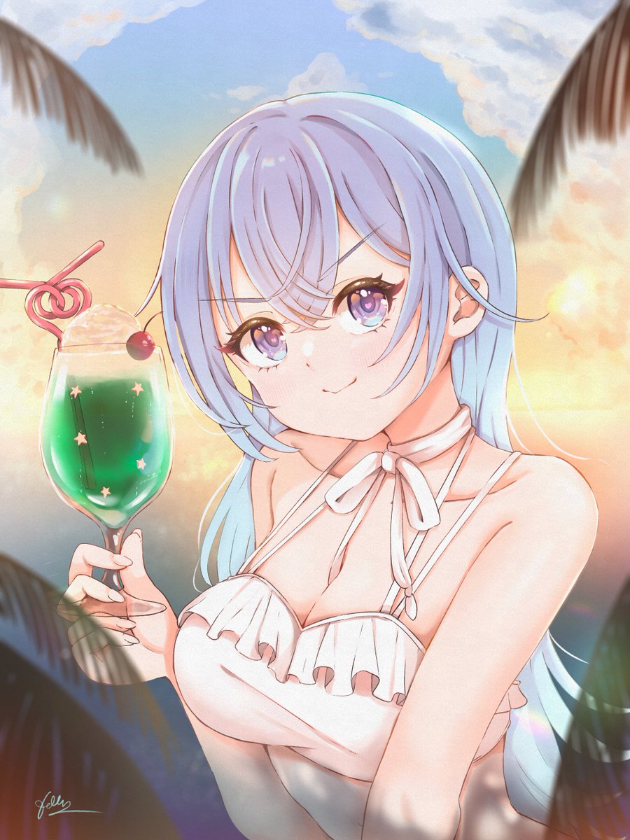 yodwar's tweet photo. 🌴🥤💕
#鈴木羽那 
#シャニマス https://t.co/QkZ7pKu105