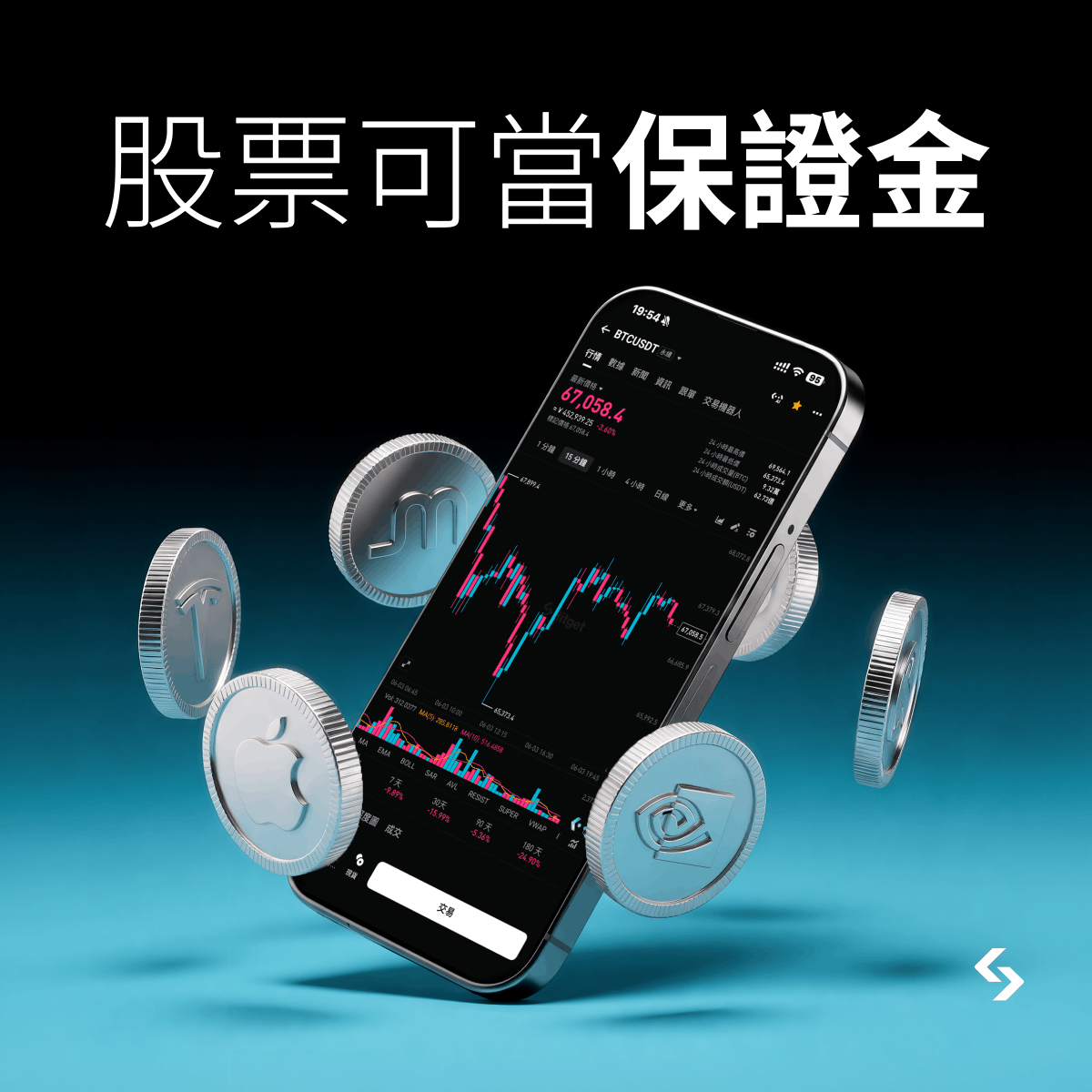 BitgetTC's tweet photo. 📢 Bitget 公告｜部分美股代幣現已支援統一帳戶保證金

為進一步提升資金使用效率與交易靈活性，Bitget 已於今日正式將部分美股代幣納入統一帳戶保證金及 U 本位合約聯合保證金模式。

即日起，以下美股代幣可作為保證金資產使用 ⬇️
rAAPL、rAMZN、rMETA、rMU、rTSLA、rGOOGL、rNVDA、rINTC、rMSFT、rASML、rAVGO、rTSM、rQQQ、rSPY、rSNDK

🔎 詳細公告：https://t.co/LibNAaJjAr