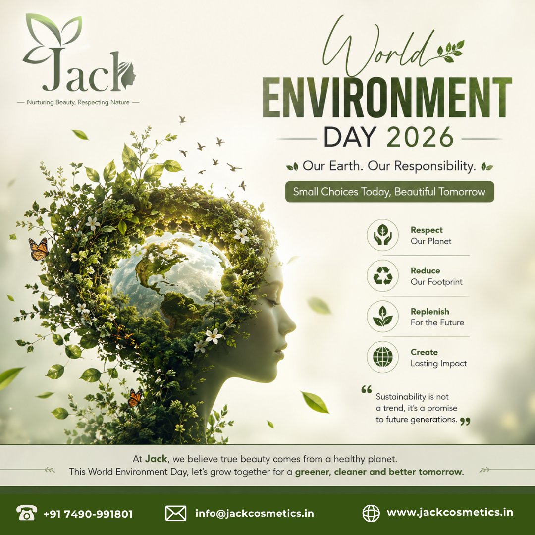 jackcosmetics's tweet photo. 🌳 The Earth gives us everything we need. Give back by planting trees 🌱, cutting waste 🚯, protecting wildlife 🦋, and embracing sustainable living.

#Jack_Cosmetics #WorldEnvironmentDay #BeatPlasticPollution #EnvironmentDay #SaveEarth #GoGreen #Sustainability #ClimateAction https://t.co/w5CfRJpOZn
