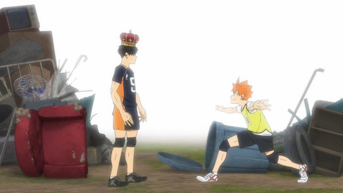ranroxyrox's tweet photo. kghn when tobio said "you can fly even higher" to shoyo and when shoyo put tobio's crown back on his head ☹️💗 https://t.co/UxOIby0f4a
