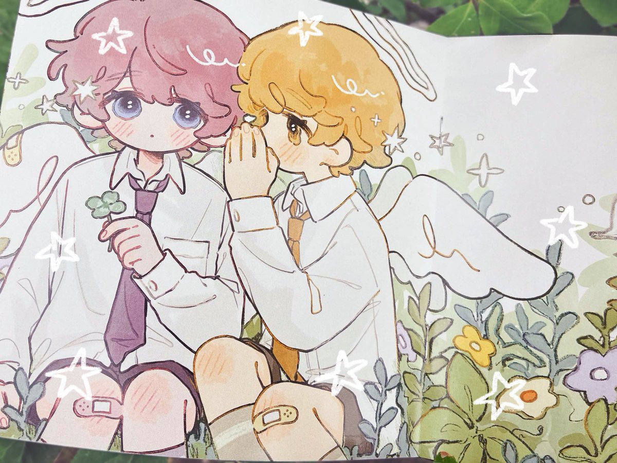 ao_moke's tweet photo. ⟡.·𝗻𝗲𝘄·.⟡
新刊です！machiとの合同本🌱🌟
合作イラストもあります〜
#COMITIA156 https://t.co/5l8ecI26Xu