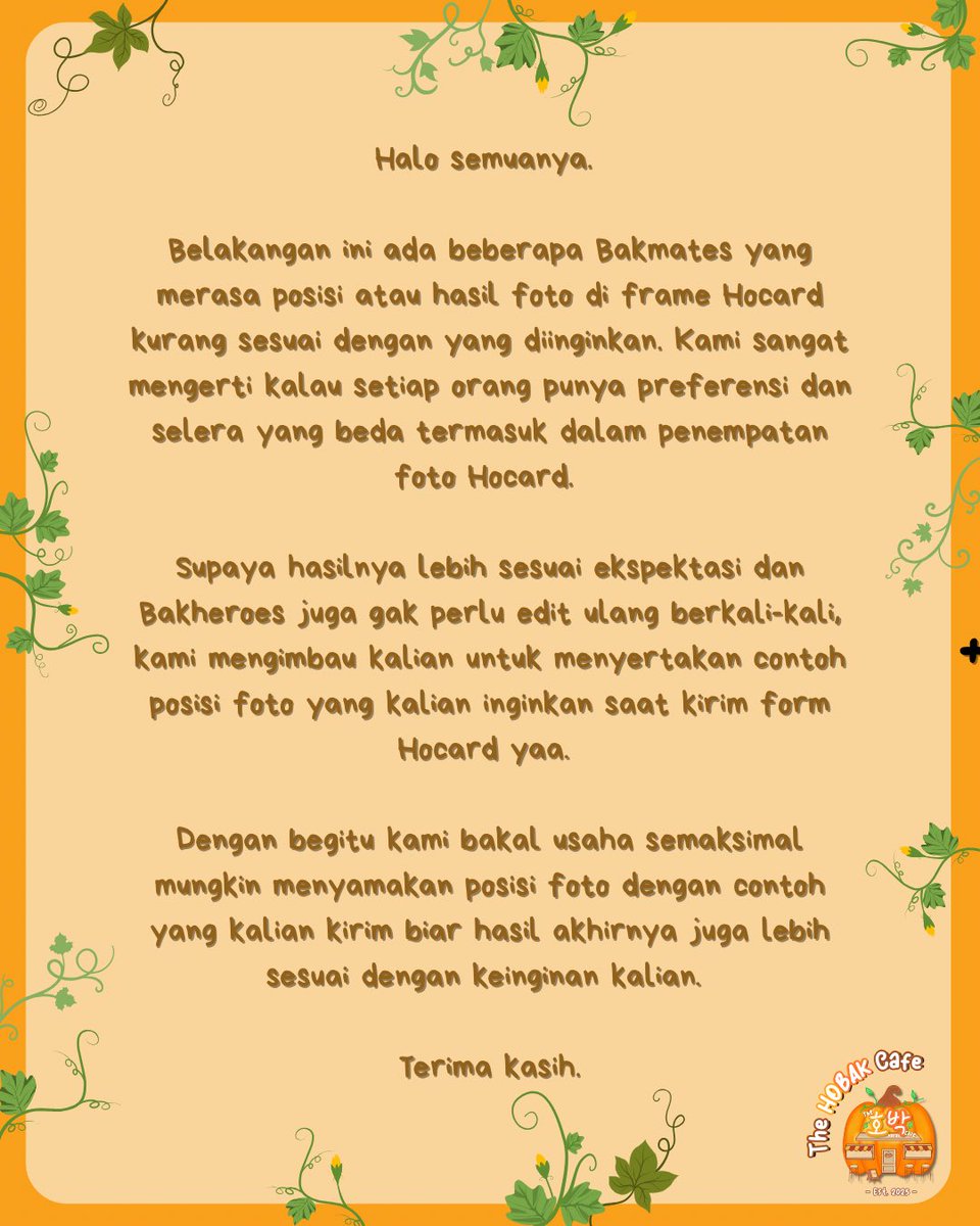 HOBAKPOINT's tweet photo. 🎃📢: 
———
Pengumuman mengenai pembelian Hocard. https://t.co/Q5WP72xkPO
