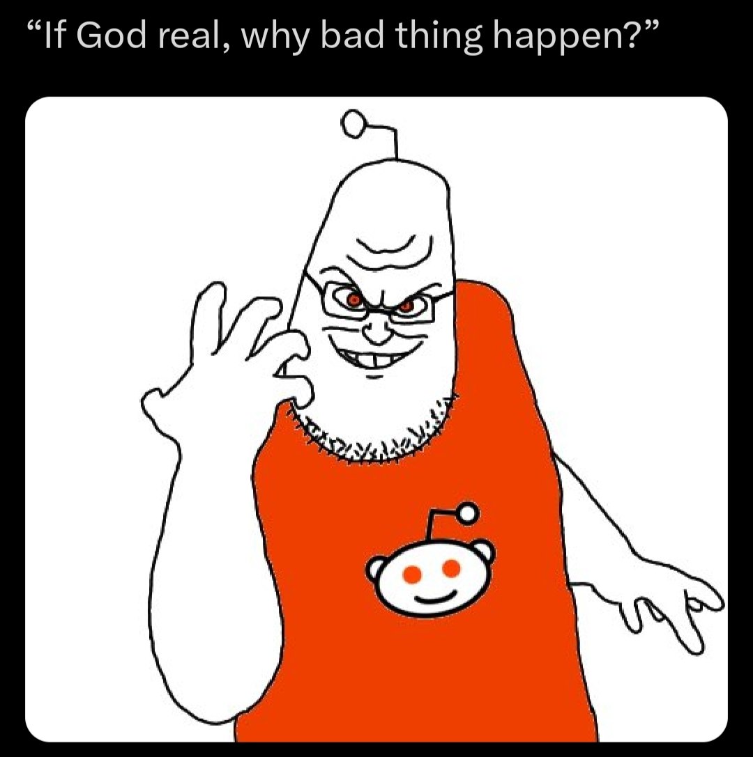 zdrelay's tweet photo. @jerseyh0mo @TheMapleLass @GemmaNoiosi Not even super religious but I'm so tired of this low IQ response about bad things lmao https://t.co/GE4wkrE0jD