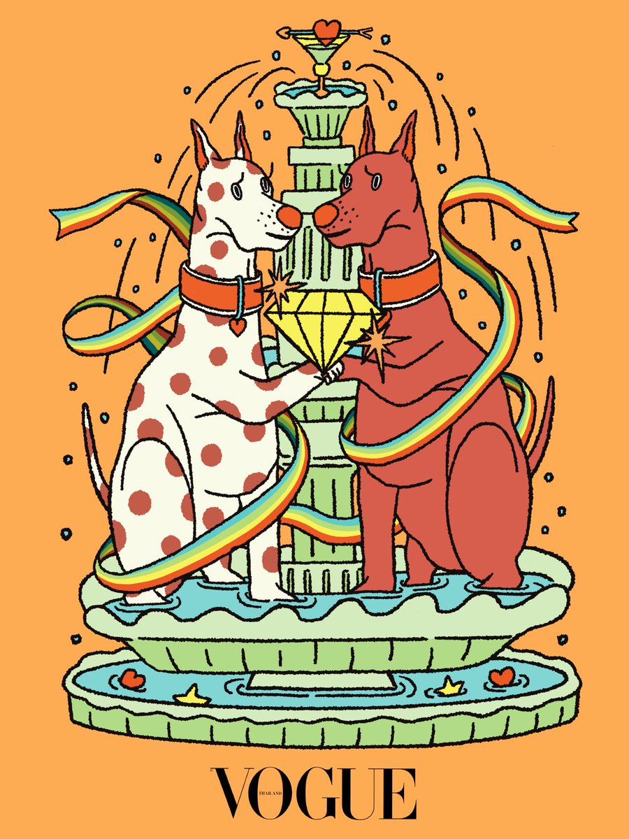 pnkff_'s tweet photo. Happy Pride Month!🐩🩷🌈💍
Illustration for @VogueThailand https://t.co/Gm3VUpXNIi