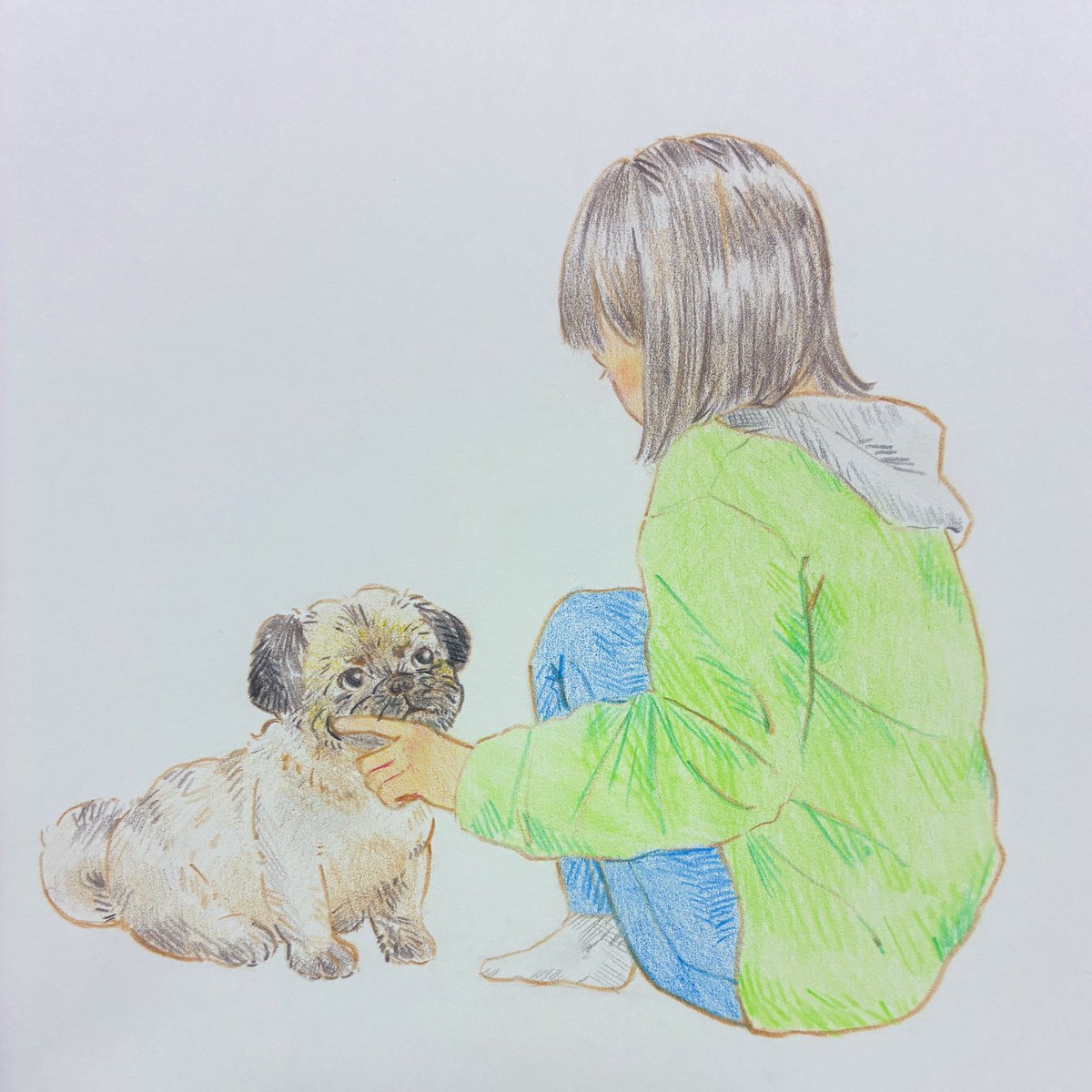 my_aata's tweet photo. ぷにぷにほっぺ　#illustration #イラスト https://t.co/yu97BCj16z