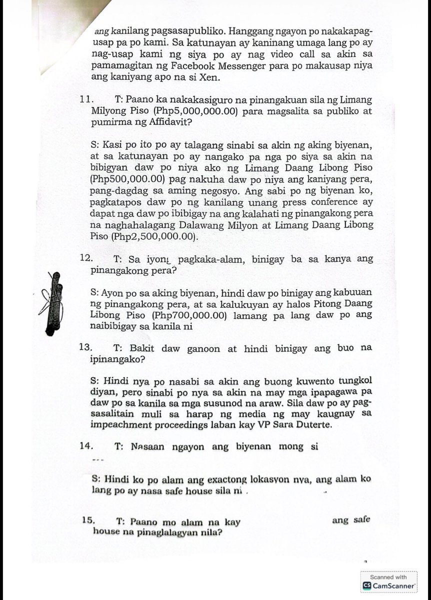 News5PH's tweet photo. SINUHULAN NI DEFENSOR?

Inilabas ng National Bureau of Investigation (NBI) ang kopya ng sworn affidavit o sinumpaang salaysay ng kamag-anak ng isa sa 18 "ex-marines" na nagsabing sinuhulan umano ni dating congressman Mike Defensor ang mga dating sundalo. | via Gio Robles https://t.co/cXSFmX0jc8